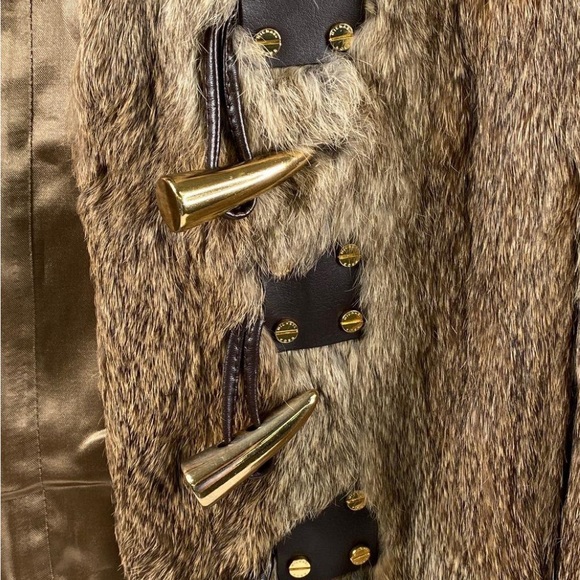 Brown/Gold Michael Michael Kors Fur Vest - Size m - Picture 5 of 5